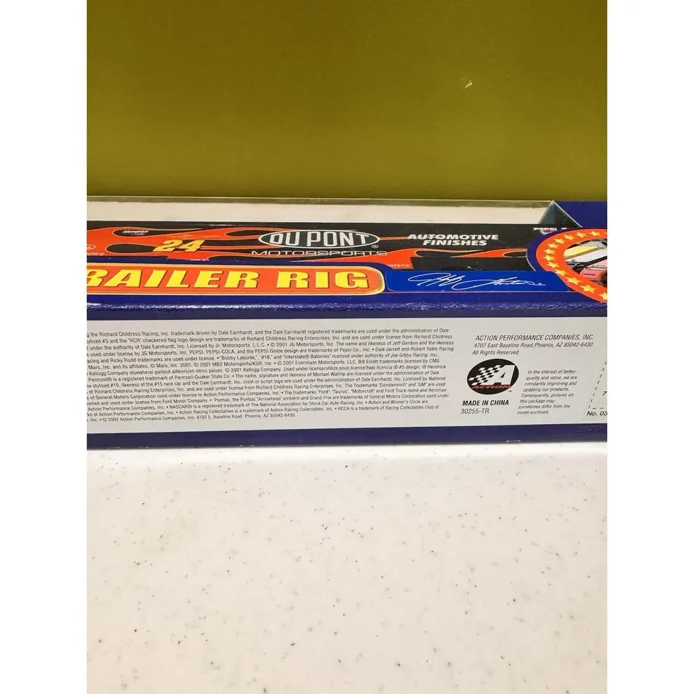 Vtg Nascar Winners Circle Jeff Gordon #24 Dupont Trailer‎ Rig 1:64 Red Flames